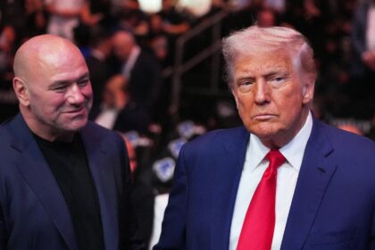 Donald Trump with UFC CEO Dana White at an event in Newark, New Jersey in June 2025. The U
