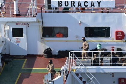 French military personnel remained on board the tanker