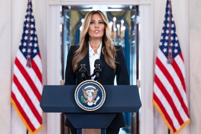 First Lady Melania Trump said Putin had responded to a letter she sent via her husband at