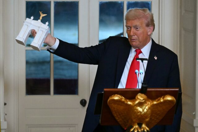 US President Donald Trump held a dinner with ballroom donors in the East Room of the White