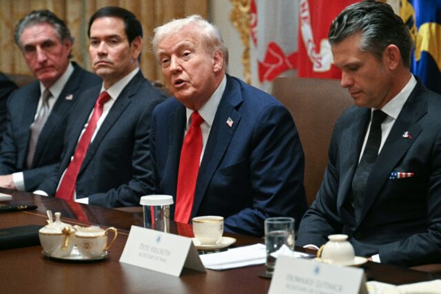 US President Donald Trump upbraided Democrats over the government shutdown at his cabinet