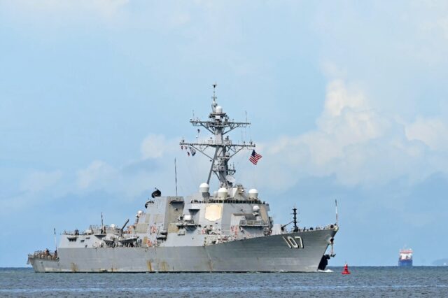 The USS Gravely warship arrived in Port of Spain in Trinidad and Tobago, near Venezuela