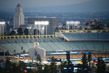 A view of Dodgers Stadium in Los Angeles