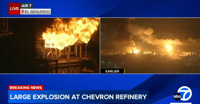 Massive Fire Erupts at Chevron Refinery in El Segundo, California