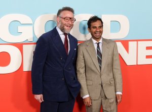 Aziz Ansari, Seth Rogen turn out for 'Good Fortune' premiere