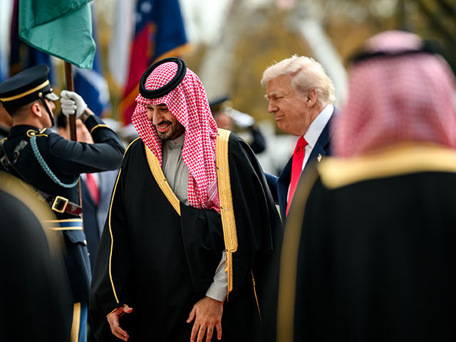 President Donald Trump welcomes Crown Prince and Prime Minister Mohammed bin Salman Al Sau