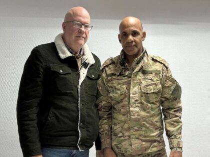 Orlando Gutiérrez-Boronat with a Cuban mercenary captured in Ukraine, October 2025