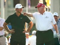 WATCH: Trump Drains Chip Shot in Front of Brooks Koepka: ‘Winning Is Always Nice’