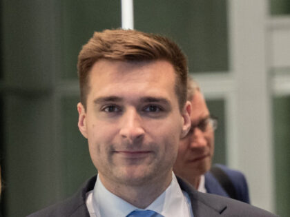 05 November 2025, Berlin: Alex Bruesewitz, social media advisor to US President Trump, and