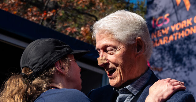 PHOTO: 79-Year-Old Bill Clinton Appears in NYC with Bandaged Nose
