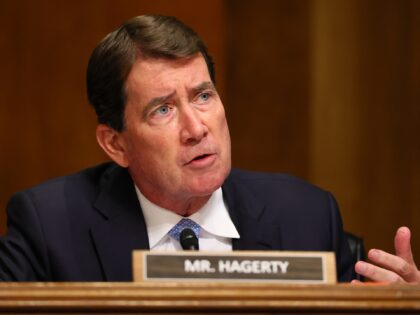 WASHINGTON, DC - JULY 15: Sen. Bill Hagerty (R-TN) speaks during a confirmation hearing be