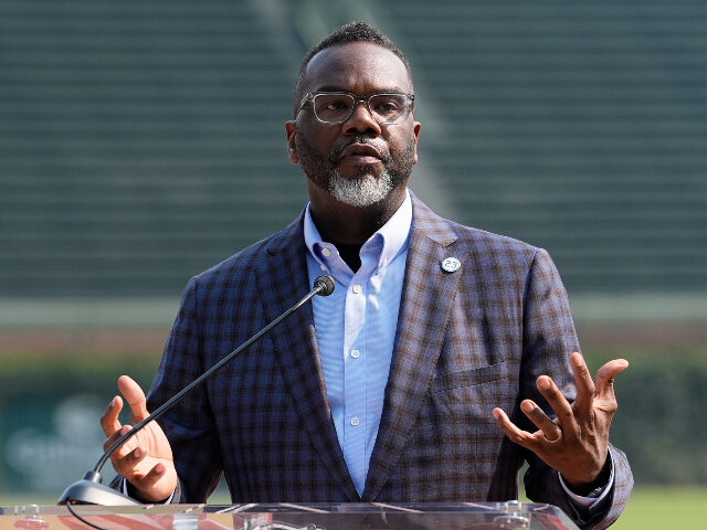 Mayor of Chicago Brandon Johnson speaks during the 2027 Chicago All-Star Game Announcement