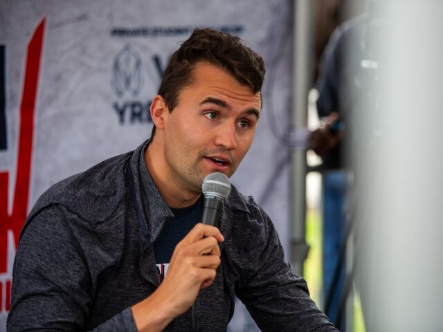 Charlie Kirk speaking on campus