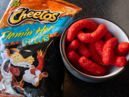 In this photo illustration, Flamin' Hot Cheetos are shown on April 19, 2024 in Chicag