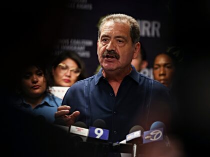 U.S. Rep. Jesús "Chuy" García speaks during a news conference at the Illinois Coalition
