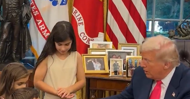 WATCH: President Trump Pauses Work to Visit with Children in Oval Office
