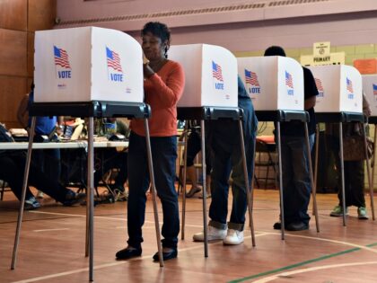 Lillian Gladden, of Gardenville, Md., and other District 28 voters vote at their polling p
