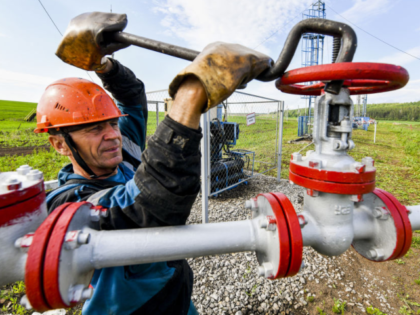 TATARSTAN, RUSSIA - JUNE 04: A worker in the process of the oil production stages at the f