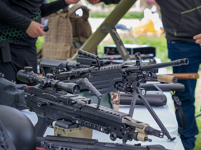 Machine guns and weapons on display. (FILE: Cristi Croitoru Getty Images)