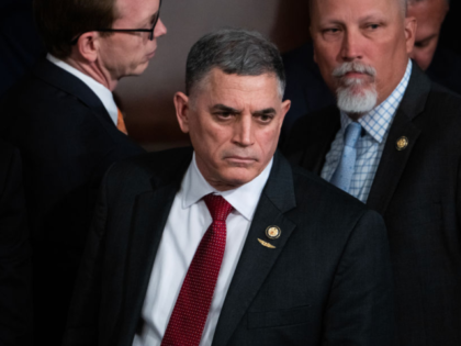 UNITED STATES - JANUARY 3: From left, Reps. Dusty Johnson, R-S.D., Andrew Clyde, R-Ga., an