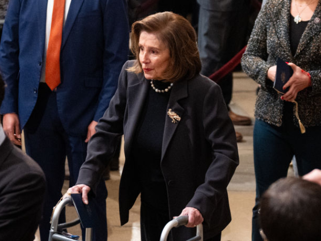 GettyImages-2192305338 UNITED STATES - JANUARY 7: Former Speaker Nancy Pelosi, D-Calif., arrives for President Ji