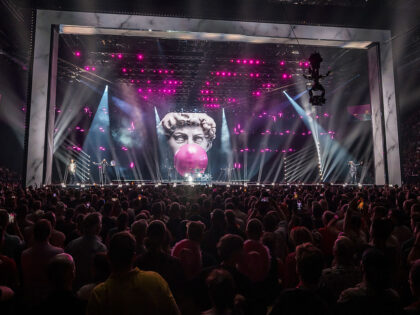 Italian singer Gabry Ponte, representing San Marino with the song "Tutta L'Itali