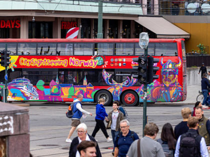 A city sightseeing bus in Oslo, Norway, on Tuesday, June 17, 2025. Norway's central bank s