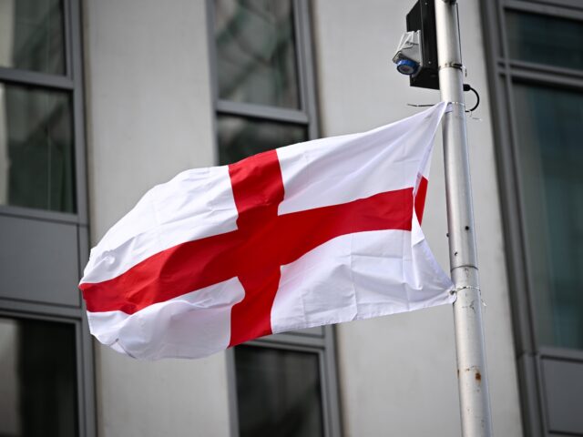 LONDON, UNITED KINGDOM - AUGUST 28: A view of British flags hung on poles as part of the '