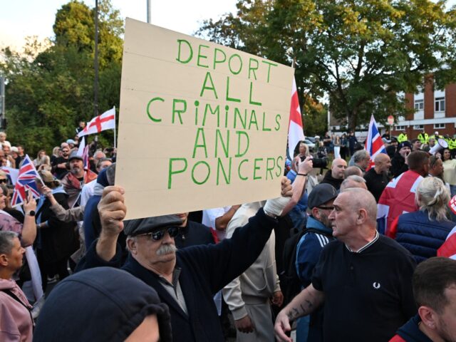 Protesters calling for the closure of The Bell Hotel which houses asylum seekers, gather o