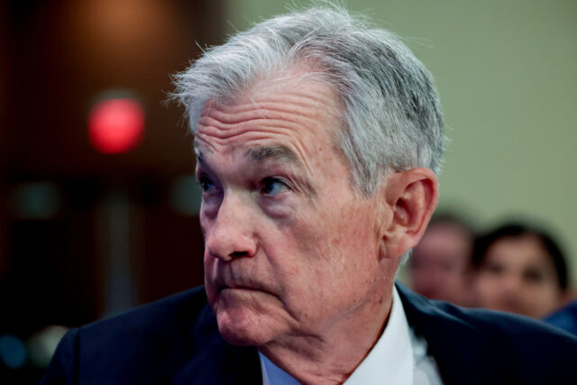Jerome Powell, chairman of the US Federal Reserve, during the National Association of Busi