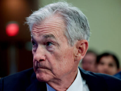 Jerome Powell, chairman of the US Federal Reserve, during the National Association of Busi