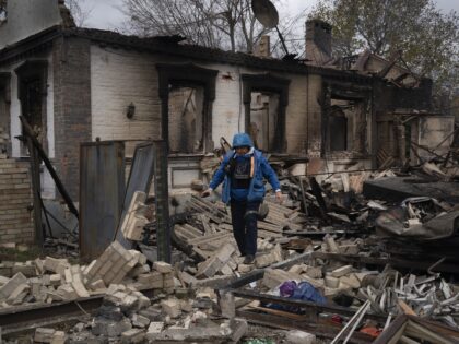 KOSTIANTYNIVKA, UKRAINE - NOVEMBER 1: A view of the destruction caused by Russian attacks