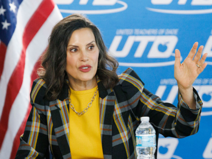 Michigan Gov. Gretchen Whitmer speaks during a labor roundtable with the Florida Democrati