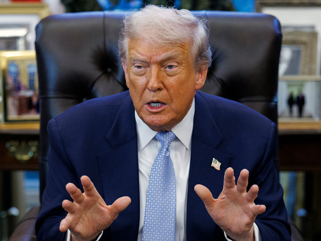 US President Donald Trump during a FIFA Task Force meeting in the Oval Office of the White