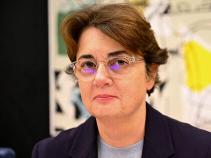 President of the Louvre Museum Laurence des Cars looks on during her audition before the N