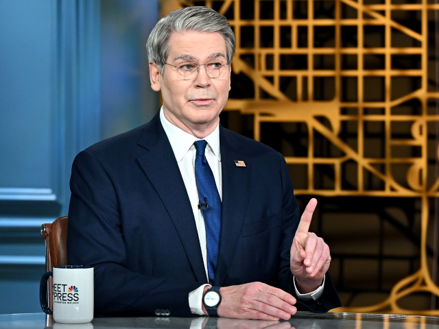 GettyImages-2247717938 MEET THE PRESS -- Pictured: Treasury Secretary Scott Bessent appears on "Meet the Press" i