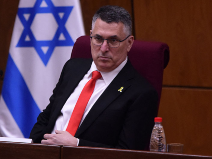 Israeli Foreign Minister Gideon Sa'ar attends an honorary session at Paraguay's bicameral