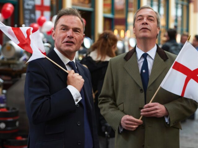 UK Independence Party (UKIP) London mayoral candidate Peter Whittle (L) and UKIP leader Ni