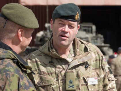 SALISBURY, ENGLAND - MAY 03: Lieutenant General Patrick Sanders, Commander Field Army (R)