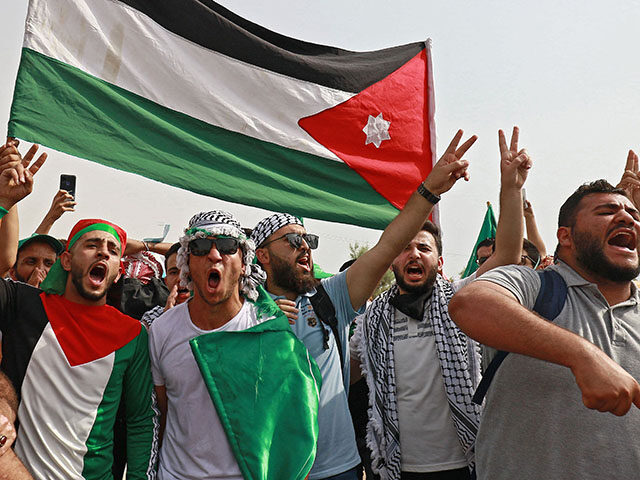 GettyImages1233027223 Supporters of Jordan's Muslim Brotherhood take part in a protest in the village of Sweimeh