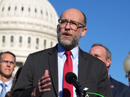 Russ Vought, former OMB director, conducts news conference outside of the U.S. Capitol wit