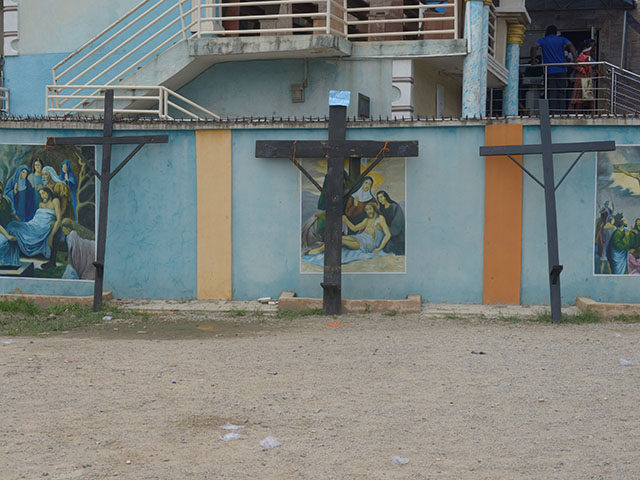 GettyImages2210306707 Our Lady of the Holy Rosary Catholic Church (Mary Home) dramatizes the Stations of the Cro