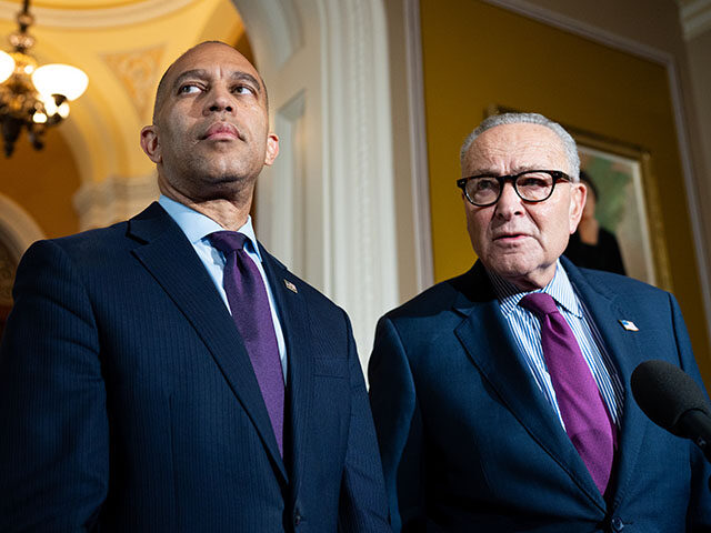 GettyImages2241003046 House Minority Leader Hakeem Jeffries, D-N.Y., and Senate Minority Leader Chuck Schumer, D