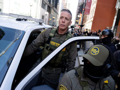 U.S. Border Patrol Cmdr. Gregory Bovino leaves the Dirksen U.S. Courthouse, Oct. 28, 2025,