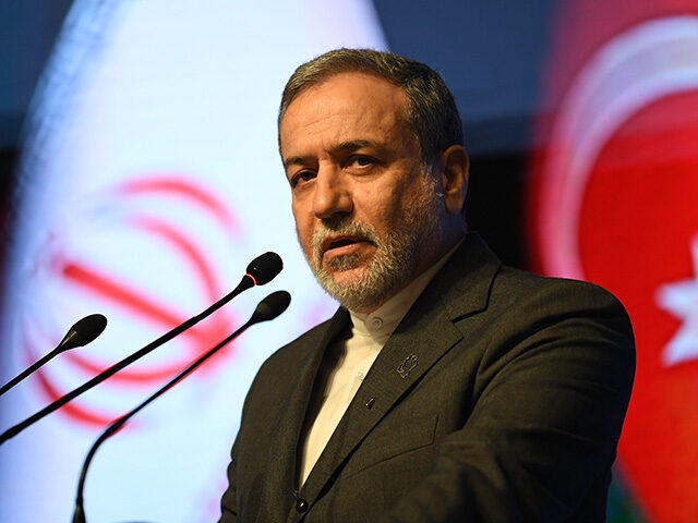 Iranian Foreign Minister Seyed Abbas Araghchi speaks during the opening ceremony of the Fi