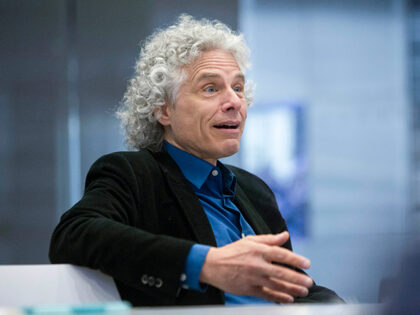 Steven Pinker, author and Harvard professor, speaks during an interview in New York, U.S.,