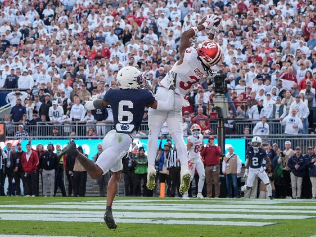 UNIVERSITY PARK, PA - NOVEMBER 08: Indiana Hoosiers Wide Receiver Omar Cooper Jr. (3) make