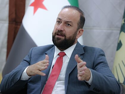 DAMASCUS, SYRIA - JULY 28: Syrian Minister of Information, Hamza al-Mustafa speaks to AA i