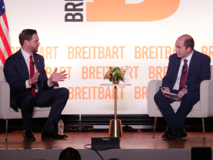 Vice President JD Vance speaks with Breitbart Washington Bureau Chief Matt Boyle at the An