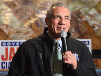 New Jersey Republican gubernatorial candidate Jack Ciattarelli speaks to supporters at a c